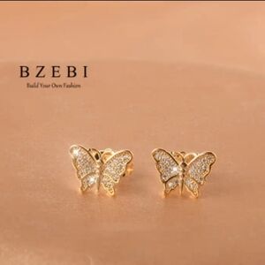 Gold Plated Butterfly Earrings